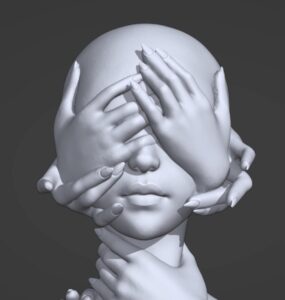 Wig Head Closed Mouth