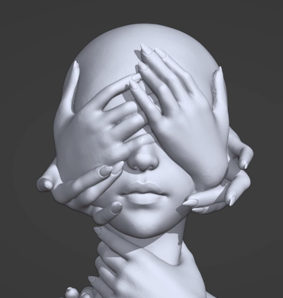 Wig head Closed Mouth